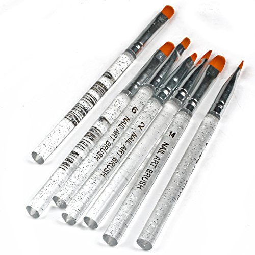 Neverland 7Pcs Acrylic UV Gel Nail Art Painting Design Pen Polish Brushes set