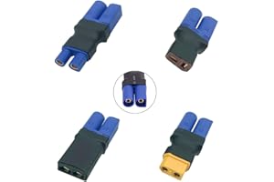 FLY RC 4pcs Male EC5 to Deans T / EC3 /Traxxas/XT60 Female Wireless Connector Converter Adapter for RC Lipo NiMH Battery Charger ESC