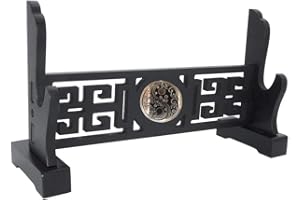 BAIWANLIN Supporto Spada Porta Orizzontale Display Espositore Samurai Katana Modello Hollow Classico Tai Chi1-3 Tiers,1Tier