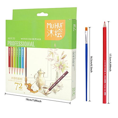 Cobee Buntstifte 72 Aquarelle Wasserlösliche Farbstifte Set für Secret Garden Kunst Marco Farbige Zeichnung Artist Sketch Malerei in Karton - 6