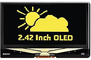 XICOOLEE 2.42inch OLED Display Module - 128x64 Resolution, SPI/I2C Communication, Compatible with Raspberry Pi/Arduino, SSD1309 Driver Chip (Yellow)