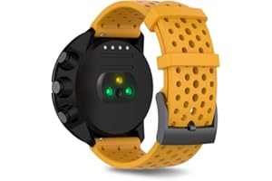 SeaFicco 24mm Bracelet de Montres en Silicone Bande de Remplacement Watch Strap Compatible avec Suunto 7 /Suunto 9 /Suunto 9 Baro/Suunto D5 /Suunto Spartan Sport Wrist HR Baro