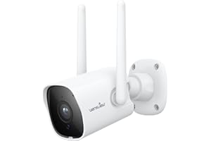 wansview Caméra de Surveillance WiFi Extérieure, 2K Caméra IP WiFi Étanche avec Alerte instantanée et Sirène, Audio Bidirectionnel, RTSP, Fonctionne avec Alexa - Y1 Blanche