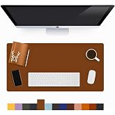 Modica Lindos Deri Masa Pedi, B&uuml;y&uuml;k Mouse Pad, Gaming Oyuncu Mause Pad, Ofis Ve Ev İ&ccedil;in Masa Altlığı, Taba