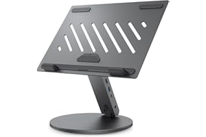 Spigen ArcDock Supporto PC portatile con Hub 6-in-1 [Cavo incluso] USB-C & A 3.0, PD, HDMI 4K a 60Hz, Supporto Laptop Scrivania Compatibile con MacBook Air/Pro, HP, Lenovo, Acer, Asus -Grigio Siderale