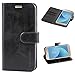 Price comparison product image Samsung Galaxy J3 2017 Duos Case,Mulbess Leather Case, Flip Folio Book Case, Money Pouch Wallet Cover with Kick Stand for Samsung Galaxy J3 2017 Duos,Black
