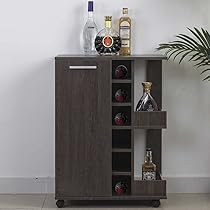 Cantinetta Per Vino Pieghevole In Legno Naturale - 10 Scomparti Ripiani Per Bottiglie, Design Moderno Per Bar O Cucina - Foto 7