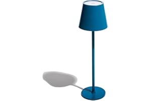 Muitomas, Lampada da Tavolo con Controllo Touch e Intensità della Luce Regolabile, Lampada Design da Comodino o Scrivania, Ricarica cavo USB-C, Batteria 1800 mAh, Colore Blu Ottanio