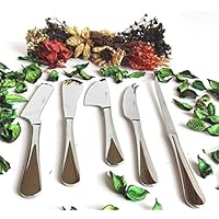 Menax - Cuchillos Italianos para Queso - Acero Inoxidable - Juego de 5 Piezas
