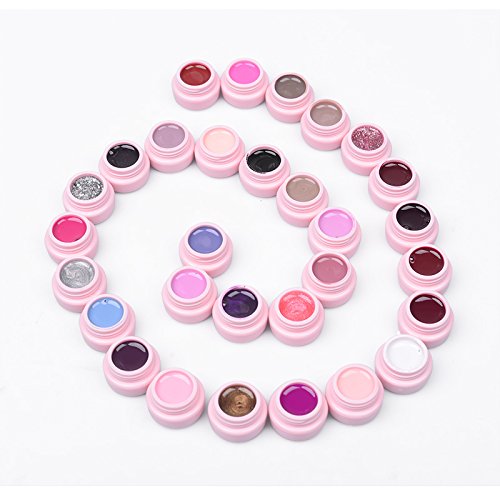 Frenshion Kit de 30 Farben Nagellack UV LED Gel Nail Polish Auflösbarer Gellack Nail Art Kit - 2