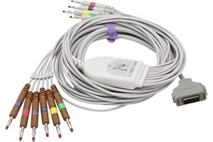 BYUP Sino-k kompatibles EKG-Kabel 10 Führt Drähte für Fukuda Denshi Banane IEC-europäisches Standard 4.0mm Fda/Cer genehmigte SK1203B