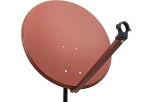 GigaBlue GB80PRO Satellitenschüssel 80cm Aluminium Ziegelrot Satelliten-Antenne SAT Offset Spiegel Zuverlässiger Empfang in höchster Qualität