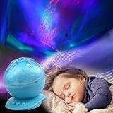 Ozean dynamischen Schlaf Nachtlicht-Lampen-Ozean-Wellen-Lampe mit Musik für Schlafzimmer Wohnzimmer Badezimmer Babyzimmer Kinderzimmer