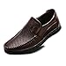 Produktbild Shufang-shoes, 2018, Herren-Slipper, Klassische Herrenschuhe aus Echtem Leder, Flache, Weiche Sohle (Perforation optional), Perforation Dark Bn, 42,5