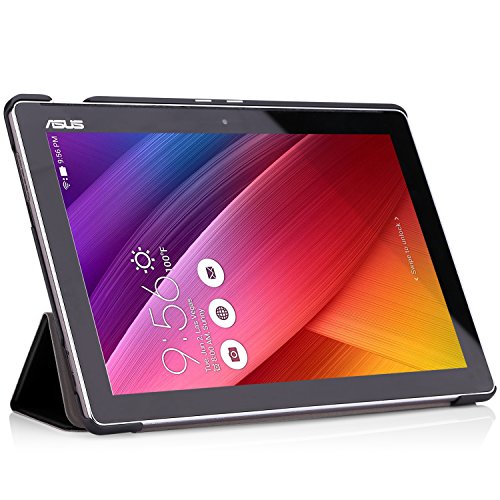 ASUS Zenpad 10 Hülle – MoKo Ultra Slim PU Leder Tasche Schutzhülle Schale Smart Case mit Auto Sleep/Wake up Funktion und Standfunktion für ASUS Zenpad 10 Z300C / Z300CG / Z300CL 10.1″ Tablet, Schwarz - 9
