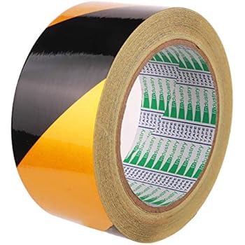 Nastro Segnaletico Adesivo Giallo-Nero 132Mt H.Mm. 75 Cf.6Pz