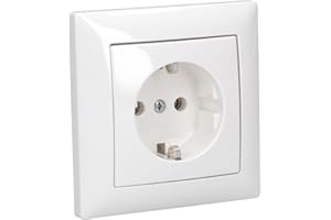 Busch-Jaeger Balance SI Set: Steckdose 20 EUC-914 +1-fach Rahmen 1721-914 Alpinweiß