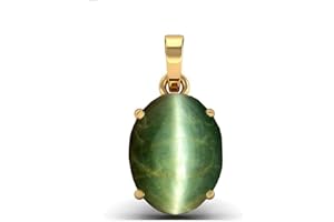LMDPRAJAPATIS Certified Unheated Untreatet 6.25 Ratti 5.62 Carat A+ Quality Natural Cat Eyes Lehsunia Ketu Pendant For Women's and Men's