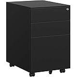 Dripex Metall Rollcontainer Stahl Rollcontainer mit 3 Schubladen und