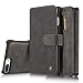 Produktbild Roreikes iPhone 7 Plus Hülle (5.5 Zoll), Multi-function Wallet Case Hülle 2 in 1 Detachable Leather hülle Tasche Schutzhülle Etui Flip Wallet Stand Cover mit Kartenfächer für Apple iPhone 7 Plus (5.5 Zoll) - Schwarz