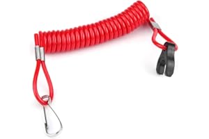 KIMISS Interruttore di Arresto Motore Emergenza per Fuoribordo Tohatsu, Lanyard di Sicurezza per Switch