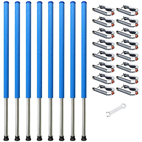 AWM Trampolin Sicherheitsnetz - Stangen 8x 254 cm Pfosten, Netzpfosten, Ersatzstangen - Set