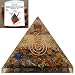 Produktbild Orgon-Generator Pyramide, Orgonit aus 7 chakra Edelsteinen und Metallen, wandelt negative energie in positive energie - 70mm