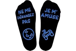 ANOTION Chaussettes De Jeu, Chaussettes Amusantes Ne Me DÉrangez Pas Je M'amuse Chaussettes Fantaisie En Coton Chaussettes De Cheville Gamer Chaussettes Antidérapantes Pour La Maison Cadeau Game sock