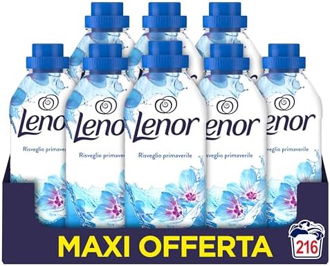 Lenor Ammorbidente Lavatrice Concentrato 216Lavaggi (8X27), Risveglio Primaverile, Lenzuola Che Profumano Di Pulito Fino A 1 Settimana