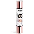 TECKWRAP Rose Gold Chrome Smart Adhesive Vinyl Permanent,13in x 5ft, Vinyl for HandCrafting Decal Projects, Compatible with Explore3/Maker3