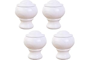 B Blesiya 4er 28mm Curtain Rod Curtain Rod End Pieces, 2- White