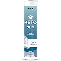 Vokin Biotech Keto Slim Tablets For Weight Loss Dietary Supplement Effervescent Water Soluble (20 Tablets)