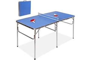 ‎DREAMADE DREAMADE Tischtennis Platte Klappbar, Tischtennisplatte Tisch für Tischtennis mit 2 Schläger, 4 Bälle sowie 1 Netz, Tischtennis Plattte für Outdoor und Indoor