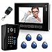 Produktbild NWYJR Video Türklingel 9-Zoll Verdrahtete Digitale HD Video Türklingel Niedrigen Stromverbrauch High Definition Wasserdichte Video Türsprechanlage Türklingel Swipe Swipe Passwort Entsperren