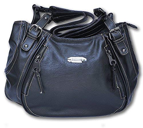 Jennifer Jones - Bolso de asas para mujer Negro negro