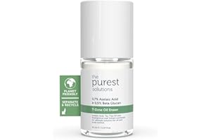 The Purest Solutions T-Zone Oil Eraser (0,7% Azelaic Acid & 0,5% Beta Glucan) - Oily and Acne-Prone Skin Care - Anti-Blemish - Sebum Balancing & Oil Absorbing for T-Zone - Vegan | Cruelty Free (10 ml)