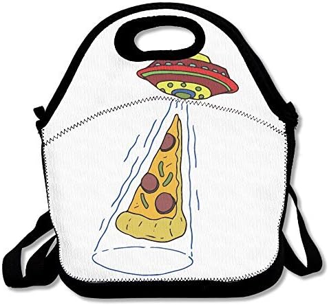 UFO Alien Pizza Lunch Tote Bag Bags Awesome Lunch Handbag Lunchbox Box For School Work Outdoor