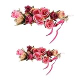 Las muchachas de la mujer del estilo de Boho se levantaron garland del pelo de la venda de la flor
