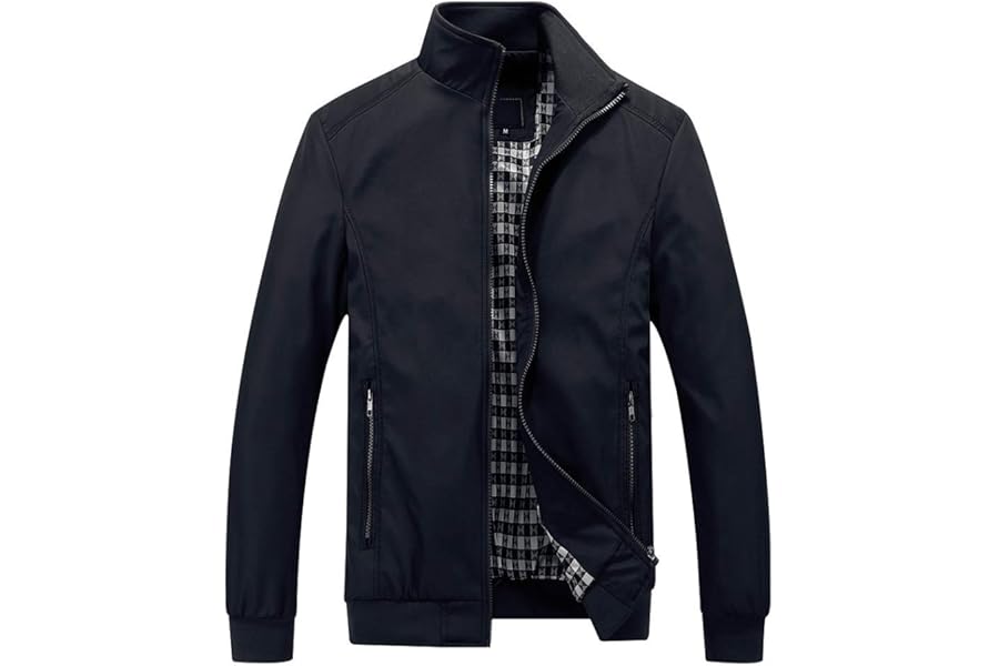 YOUTHUP Mens Summer Bomber Jackets Casual Lightweight Windbreaker Sports Jacket Cargo Outwear