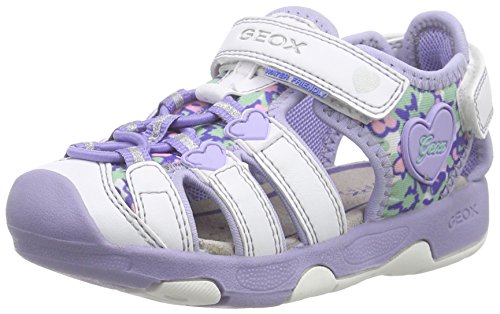 Geox Baby-Boys, First Steps Shoes, B Sandal Multy Girl, Multi (Multicolor (White / Lilac)), Toddler 6