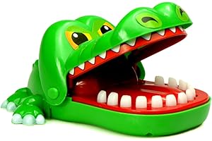 ikonka, Crocodile Dentist Game Skill Game Kids Family Game Party Game Plastic Girls Boys Gift 12.5x10.5x6cm