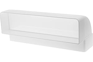 REPA MARKET 220 x 55 mm/22 x 5.5 cm ad arco rettangolare per tubo – Angolo: 90° – Sistema di ventilazione, riscaldamento, raffreddamento – elemento di ventilazione per spazi limitati