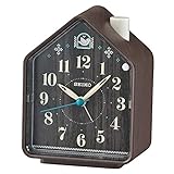 Seiko QHP005B Bedside Beep Wecker oder 2 Bird Songs Clock - Holzmuster
