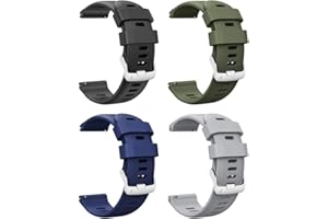 ANBEST Silikonowa bransoletka kompatybilna z Garmin Forerunner 255 / Vivoactive 4 / Venu 2, zapasowy pasek do Gear S3/Huawei Watch GT, dla kobiet i mężczyzn