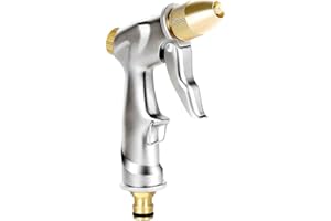 GENERIC Wancala Hose Pipe Spray Gun,Garden Hose Spray Gun with Full Brass Nozzle,High Pressure Hose nozzles with Adjustable Spray Patterns Metal Water Gun Sprinkler for Watering Plant Washing Car Pet Washing