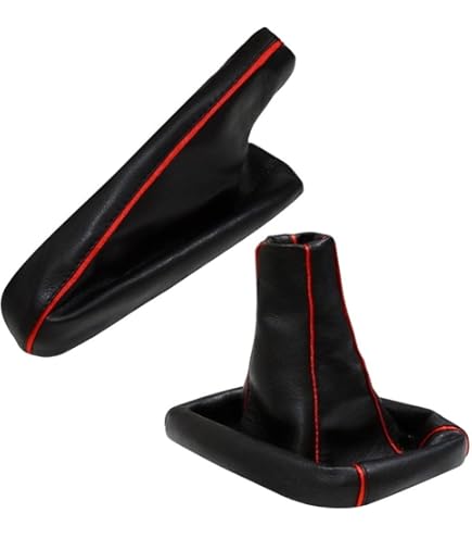 Schaltmanschette & Handbremsmanschette Schwarz Echtleder Für Opel Zafira A