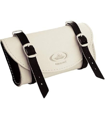 Borsello Sottosella Monte Grappa - In Simil Cuoio Made In Italy, Per Bicicletta, 16x8x4cm, Colore Crema - Foto 5