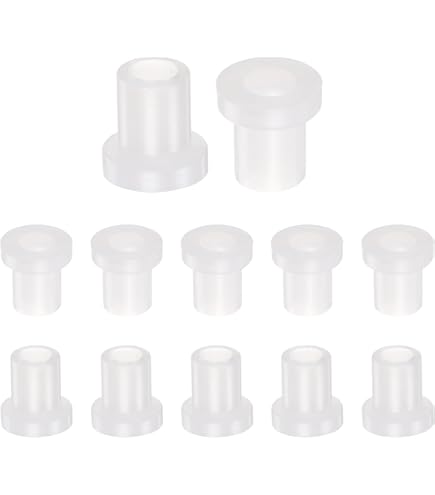 4 Boccole In Nylon Flangiate - Foro 12.8mm, OD 15mm, Lunghezza 10.15mm, Per Alberi E Macchinari