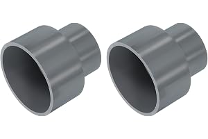 QUARKZMAN 2 st UPVC reduceringsmontering, 2-1/2 tum x 1-1/2 tum PVC rak anslutningsadapter för vattenledning, hem VVS