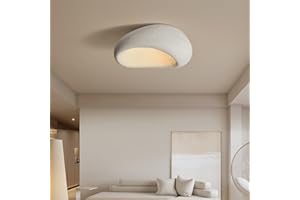 HEYUN Lampa Sufitowa Wabi-sabi Nowoczesna Lampa Sufitowa Z Polietylenu E27 Żywica Lampa Sufitowa Kreatywna Lampa Sufitowa Do Sypialni Jadalnia Salon Przedpokój Oświetlenie Wewnętrzne(A,60)